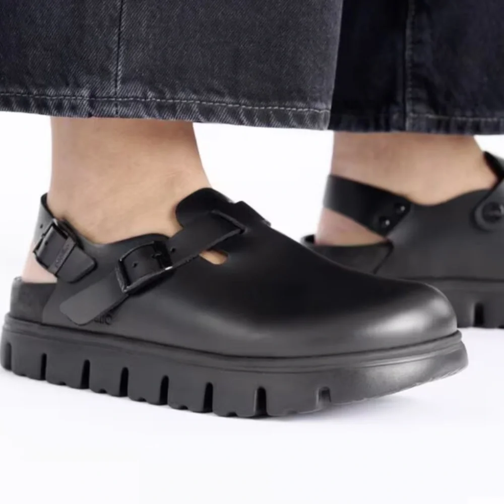 Birkenstock Tokio Papillio Chunky Leather - Black - Picture 3 of 16
